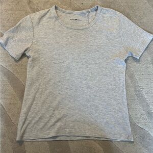 Brandy Melville Gray Short Sleeve T-Shirt one size